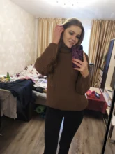 Tops Pullovers Neck-Sweater Turtle Cashmere Elegant Thick Korean Hirsionsan Warm New