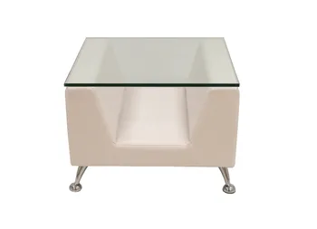

Table KATE, low, Crystal, White, 60x60 cms