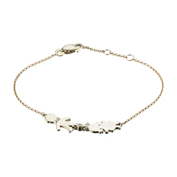 

Yellow gold bracelet with diamonds