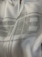 Dulzura-Sudadera de manga larga con estampado de anillo de imitación letra para mujer, ropa informal holgada de gran tamaño con cremallera, otoño e invierno, 2020