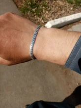 1 pulsera de acero inoxidable Simple para hombre, brazaletes y brazaletes de 20cm para hombre y mujer, joyería Punk Rock para fiestas de Hip Hop