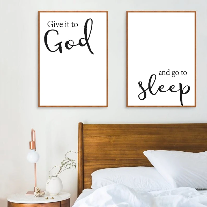 God Bible Verse Quote Prints Print Christian Wall Art Canvas Painting ...