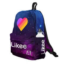 Рюкзак 3D с принтом «LIKEE Space» для мальчиков и девочек, для работы в школе, для путешествий с ноутбуком, водонепроницаемый