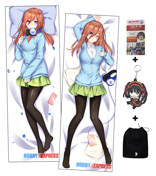 Hobby Express аниме Dakimakura японское обнимающее тело Наволочки Чехол Quintuplets Miku Yotsuba Nino Itsuki Nakano - Цвет: H3924A