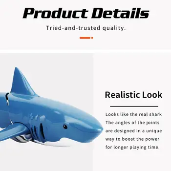 

Remote Control Shark Waterproof Simulation Modeling 2.4g Shark Simulation Modeling Joint Flexible Charging Shark