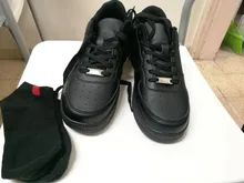 Zapatillas de deporte de cuero para Hombre y mujer, zapatos de skateboard transpirables, informales, color blanco y negro, otoño de 2020