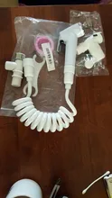 Handheld Toilet Bidet-Sprayer-Set Switch Cleaning-Tool Retractable Spring-Hose-Adapter