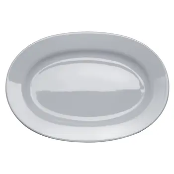 

A Alessi - AJM28/22 - PlateBowlCup serving plate oval white porcelain. Tableware