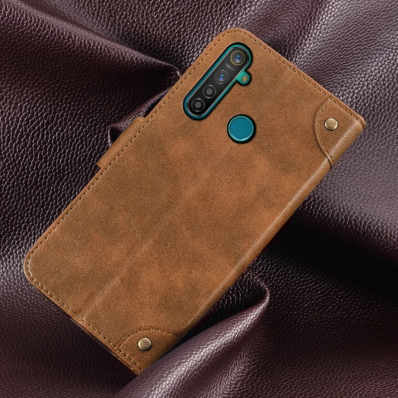 Чехол-книжка для OPPO Realme 5 Pro, задняя крышка, ПУ кожа, ударопрочный, Магнитный чехол-книжка, чехол-книжка для OPPO Realme 5 Pro, чехол для корпуса
