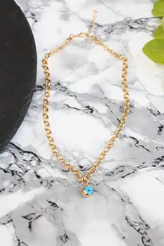 

Thick Chain Glass Evil Eye women Necklace