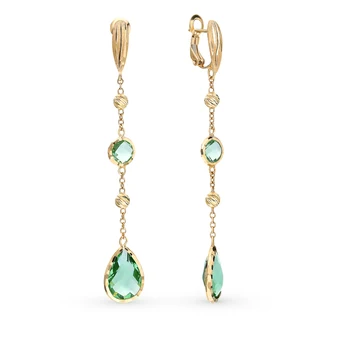 

Gold earrings with cubic zirconia sunlight sample 585