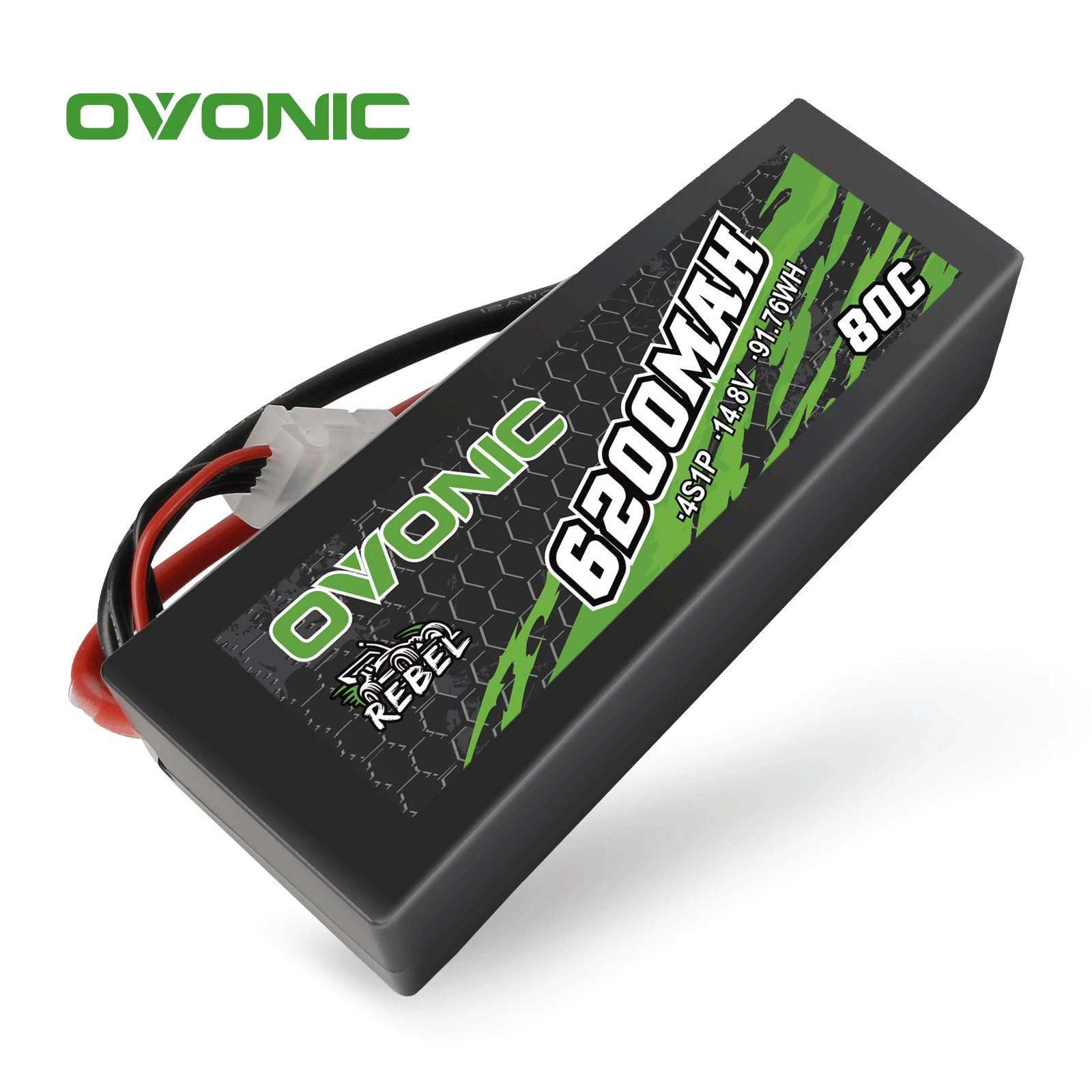 Ovonic 4S Lipo 4S 80C 4S 6200Mah 14.8V Lipo Batteria Con Ec5 Connettore Per Arrma 1/5, 1/8 Bilancia Rc Auto E Camion Buggy Truggy