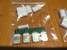 4 unids/lote base Dock Lightning USB macho con Chip Junta y no Chip de YT2157Y DIY montado Cable de carga haciendo uso de teléfono