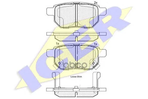 181899_колодки Дисковые Задние! Toyota Auris 1.4vvt-I-2.2d 07/Yaris 1.0vvt-I 06 Icer 181899 Icer арт. 181899