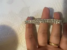 Pulsera elástica con diamantes de imitación de cristal para mujer, brazalete de oro ostentoso, joyería nupcial para boda, 4/5/8 filas