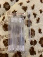 Tubos de prueba de plástico, viales, recipiente de muestra, con tapa, para oficina, escuela, suministros de Química, 15x150mm, 10 Uds.