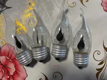 Candle-Light Bulb Ampoule Flame-Effect Edison E14 E27 Vintage Home AC220V 3W 