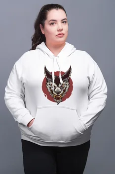 

Angemiel Wear Aggressive Wolf Female White Women 'S Hooded Sweatshirt