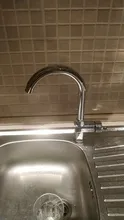 POIQIHY Oro pulido grifo de baño sola manija caliente y fría grifo mezclador de agua montado cubierta grifo de cocina de aluminio estante