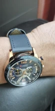 CURREN-Reloj de pulsera deportivo de lujo para hombre, cronógrafo de cuero de moda, con fecha