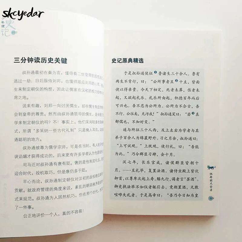 5 шт./компл. записи о великом исторе для подростков история книги китайское издание простая история книга для подростков/детей