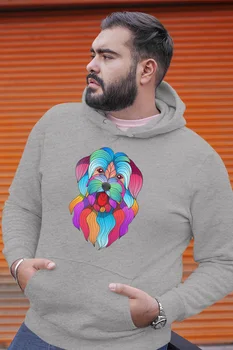 

Angemiel Wear Colorful Sweet Yorkie Gray Men 'S Hooded Sweatshirt