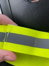 Correa de seguridad reflectante para pierna y muñeca, cinturón de advertencia fluorescente verde para ciclismo carrera nocturna y trotar, 1/2 Uds.