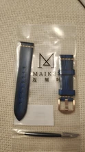 Maikes-Correa de cuero genuino para reloj Galaxy, pulsera de reloj de 18mm, 20mm, 22mm y 24mm, Tissote timx Omega
