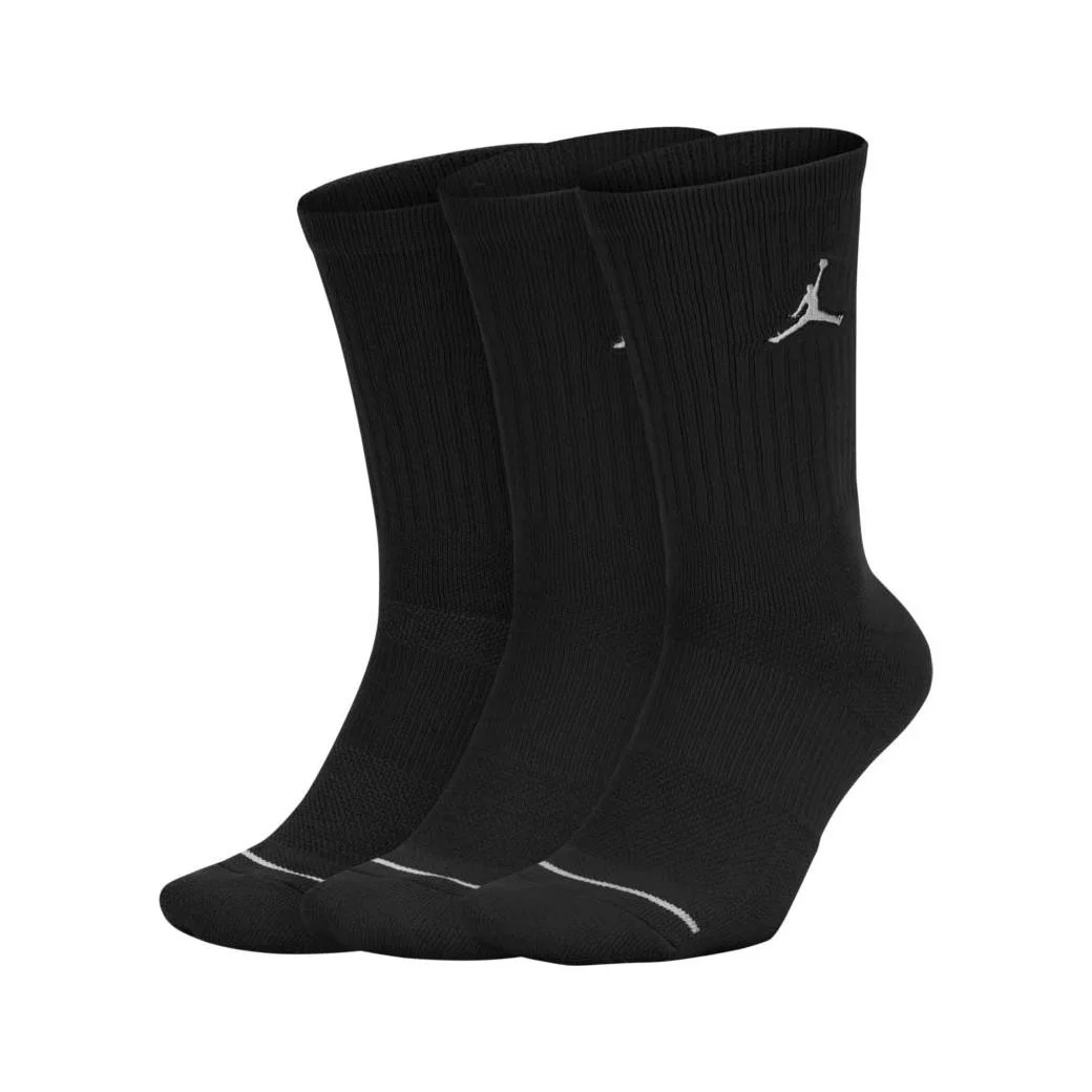 Оригинальный Nike Jordan Jumpman Dri-Fit Crew 3 двойной черный баскетбольный Спорт Socks-SX5545-013 | и