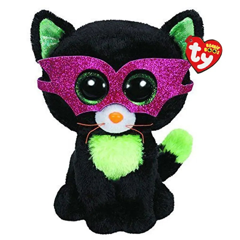 Jinx the cat Ty Beanie плюшевые куклы животных Единорог Сова Жираф мягкие игрушки пингвин летучая мышь кошка Boos собака 15 см - Цвет: Jinx the cat
