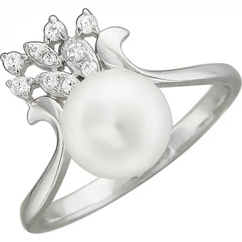 

Esthete ring with pearls and cubic zirconia