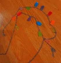 Collar de jalea Linda para mujer y niña, 7 colores, arco iris, orgullo, oso, Gummy, Punk, Hip Hop, resina, accesorios