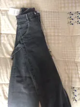 Women Jeans Cargo-Pants Wide-Leg Gray Loose Blue Girl Baggy High-Waist Straight Casual