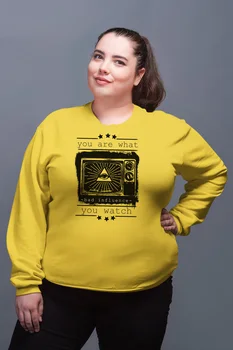 

Angemiel Wear You Are What You Watch Yellow Women Sweatshirts