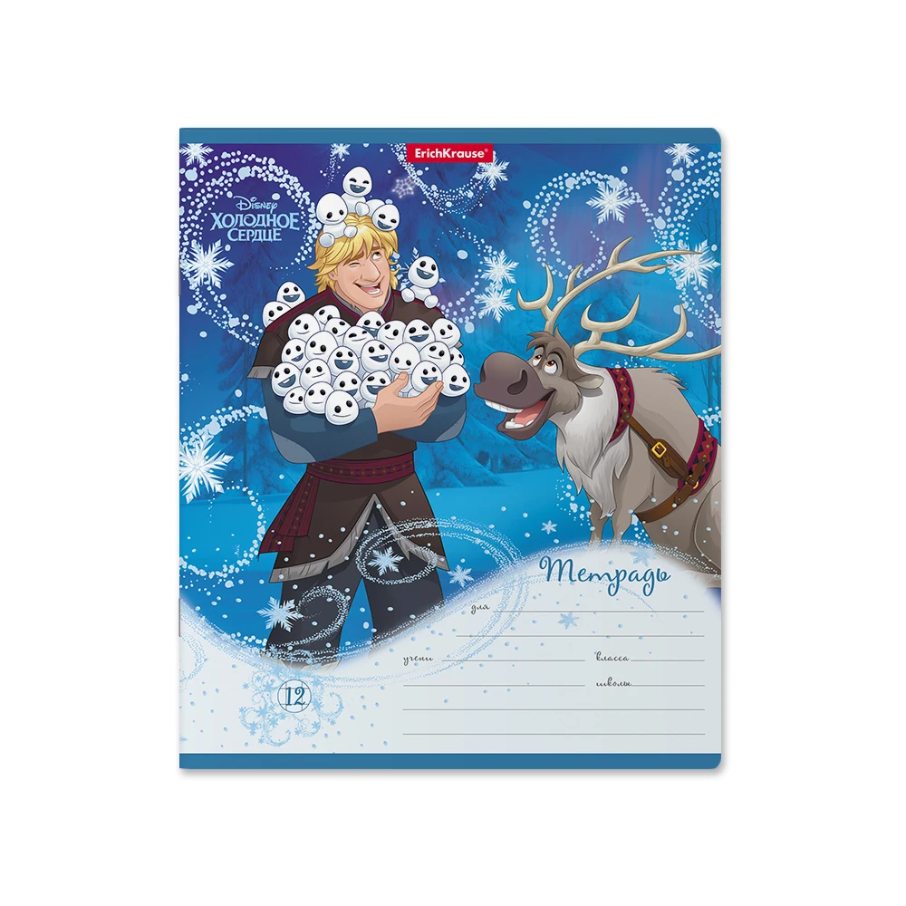Тетрадь Frozen 12 листов клетка