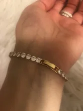 Luxury 4mm Cubic Zirconia Tennis Bracelets Iced Out Chain Crystal Wedding Bracelet For