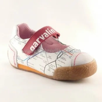 

Leather shoes for Girl White and network Garvalín