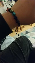 Pulsera de cuentas curativa de 7 Chakras, pulsera de cuentas de Reiki, equilibrio de oración, pulsera de perlas hecha a mano trenzada, pulseras para mujer y hombre, joyería ajustable