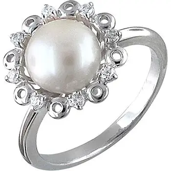 

Esthete ring with pearls and cubic zirconia