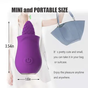 10 Strong Vibration Mini Licking Clitoris Stimulator Nipple Anus Massager Rechargeable Adult Sex Toy for Women Masturbation 5