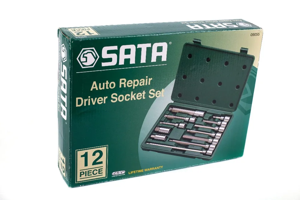 Набор торцевых головок Sata 1/2" 12 предметов, S09055