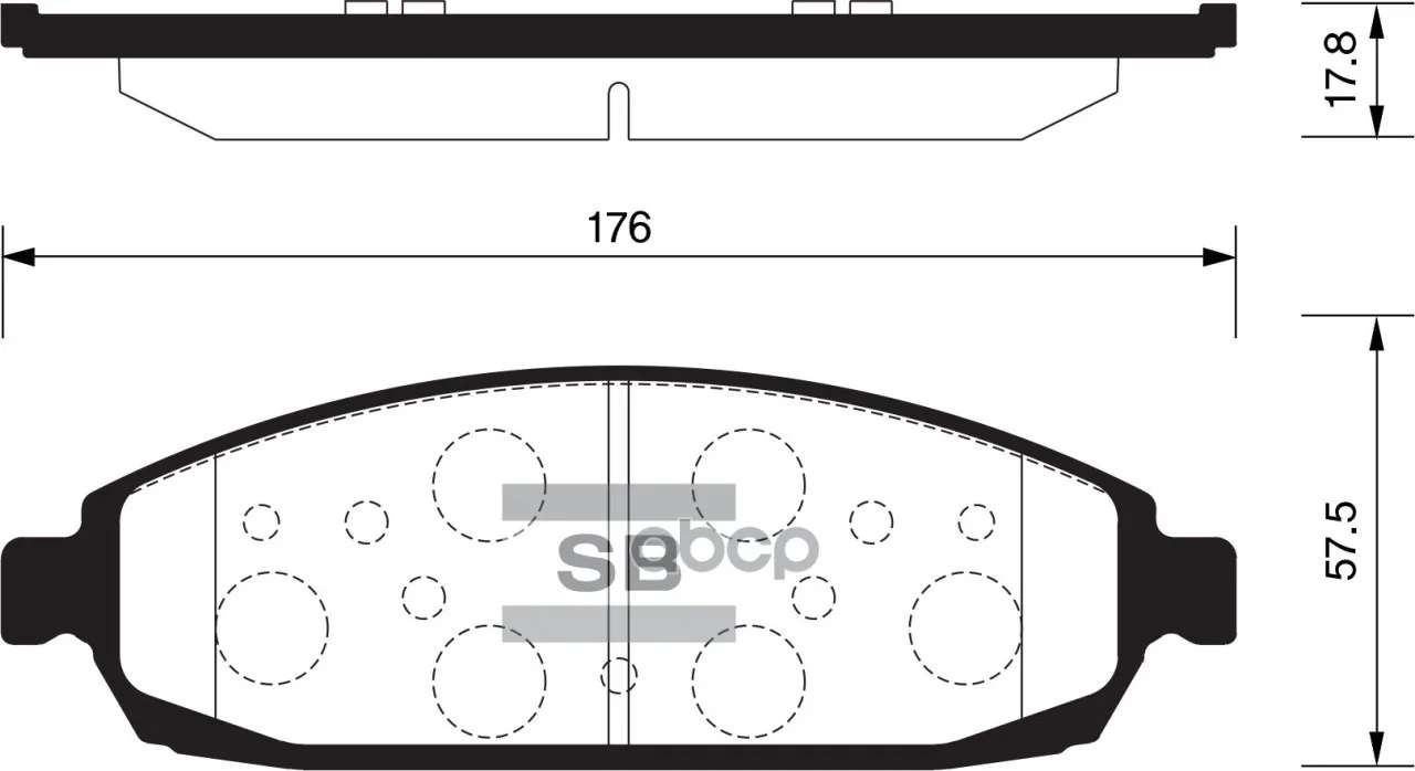 Колодки Тормозные Jeep Commander 3.0-5.8 05-/Grand Cherokee 2.7-5.7 00- Передние Sangsin Brake Sp2181 Sangsin brake арт. SP2181