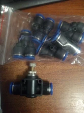 Pneumatic-Connector Plug-Adapter Joint Union Air-Pipe Push-In-Fitting Y-Type-Shape Tee