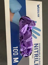 Wostar-guantes desechables de nitrilo para el hogar, resistentes al aceite, antideslizantes, para el trabajo de cocina, color morado, 100 Uds.