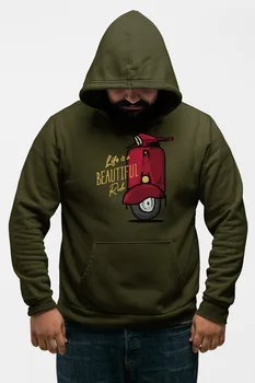 

Angemiel Wear Red Vespa Green Men 'S Hooded Sweatshirt