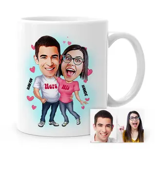 

Personalized Valentine Cartoon White Mug Cup-5