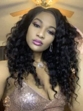 Deep-Wave-Bundles Lace Closure Loose Transparent 100%Human-Hair Peruvian with Remy HD