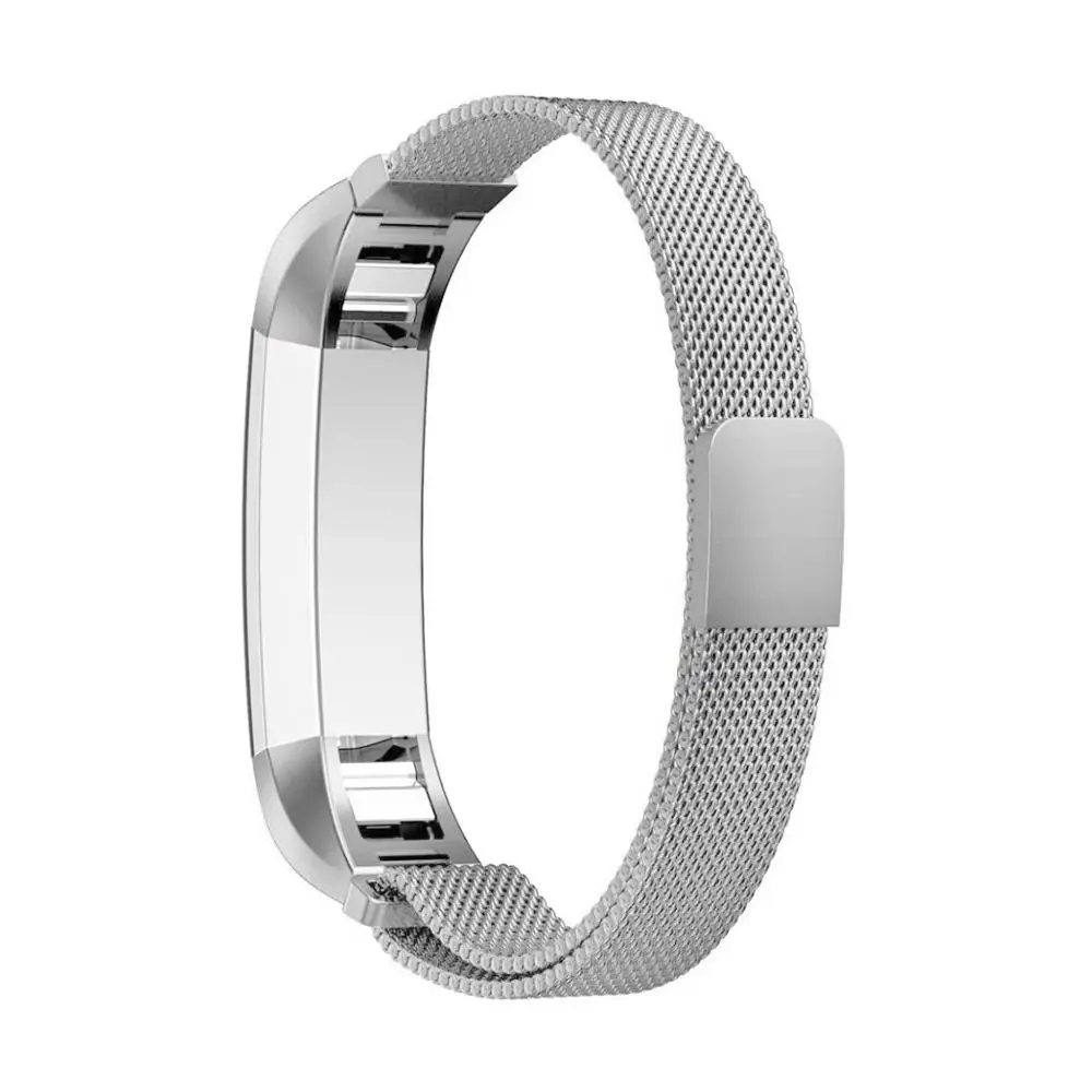 Silver stainless steel fitbit alta HR strap Milanese Loop Stainless Steel Metal Bands Strap For Fitbit Alta HR and Alta Bands