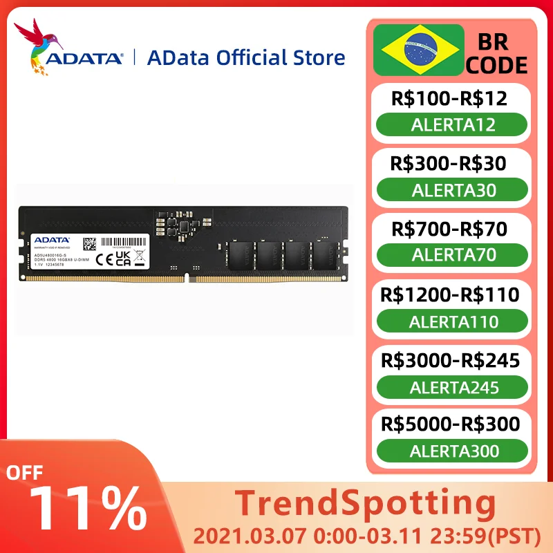 AData DDR5-4800 U-DIMM 16GB 4800MHZ Память RAM DDR5 Computador Desktop PC | Компьютеры и офис