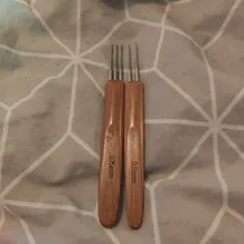 1 unids/lote de 1 gancho, 2 ganchos, 3 ganchos, aguja de bloqueo de tres estilos para trenza, 0,5 Mm, 0,75 Mm, herramienta para tejer cabello de bambú Natural